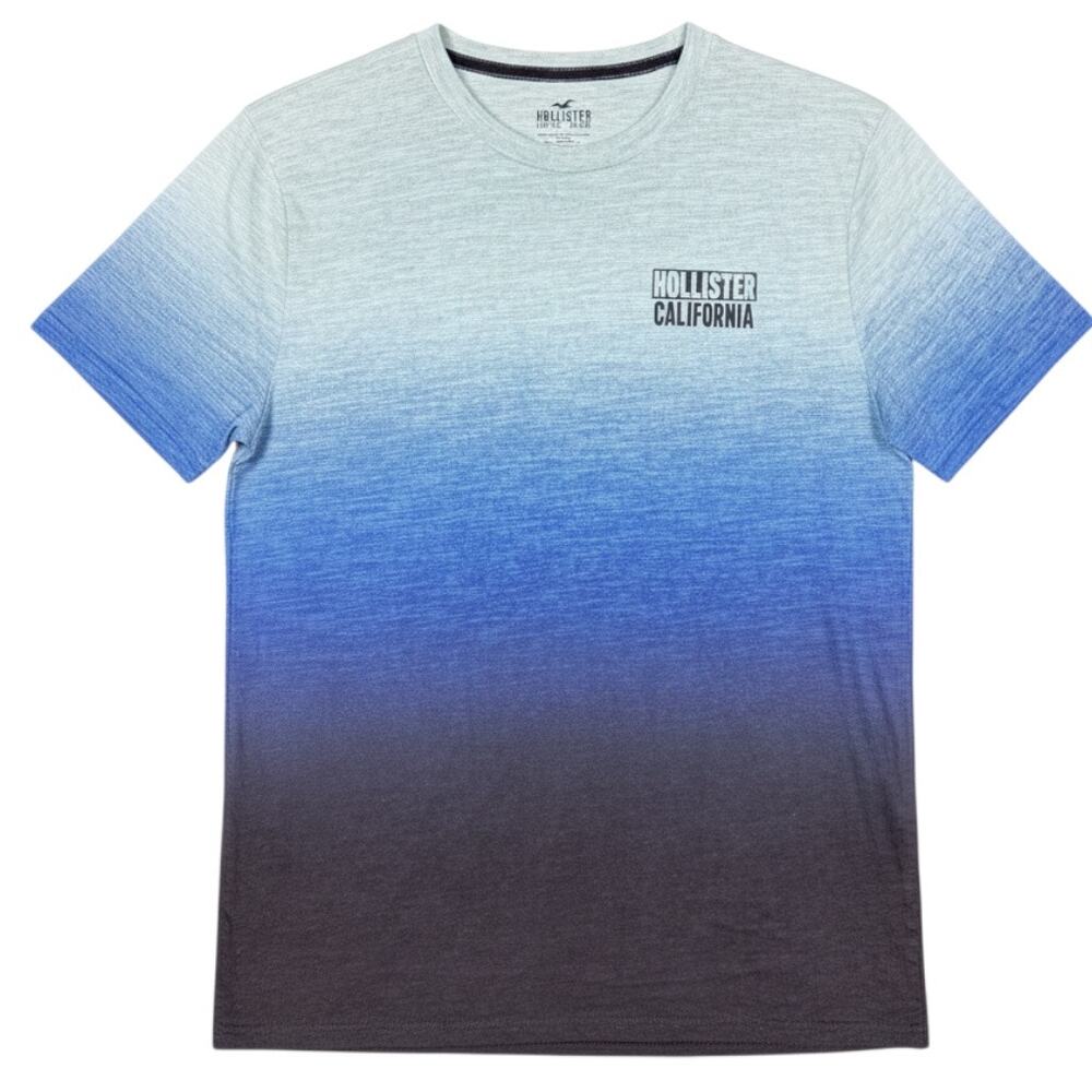 Hollister California Green Blue Ombre Gradient Short Sleeve Tee Mens Medium